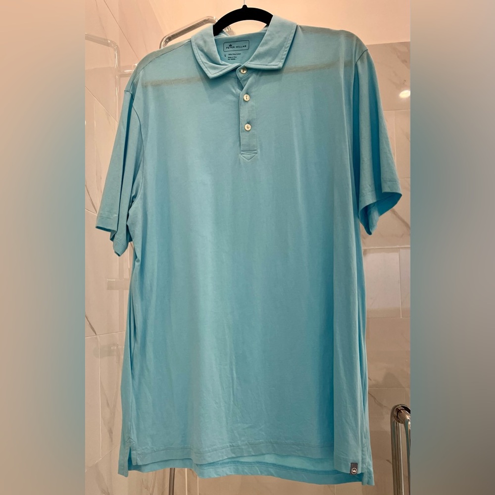 Men's Peter Millar Blue Polo Shirt